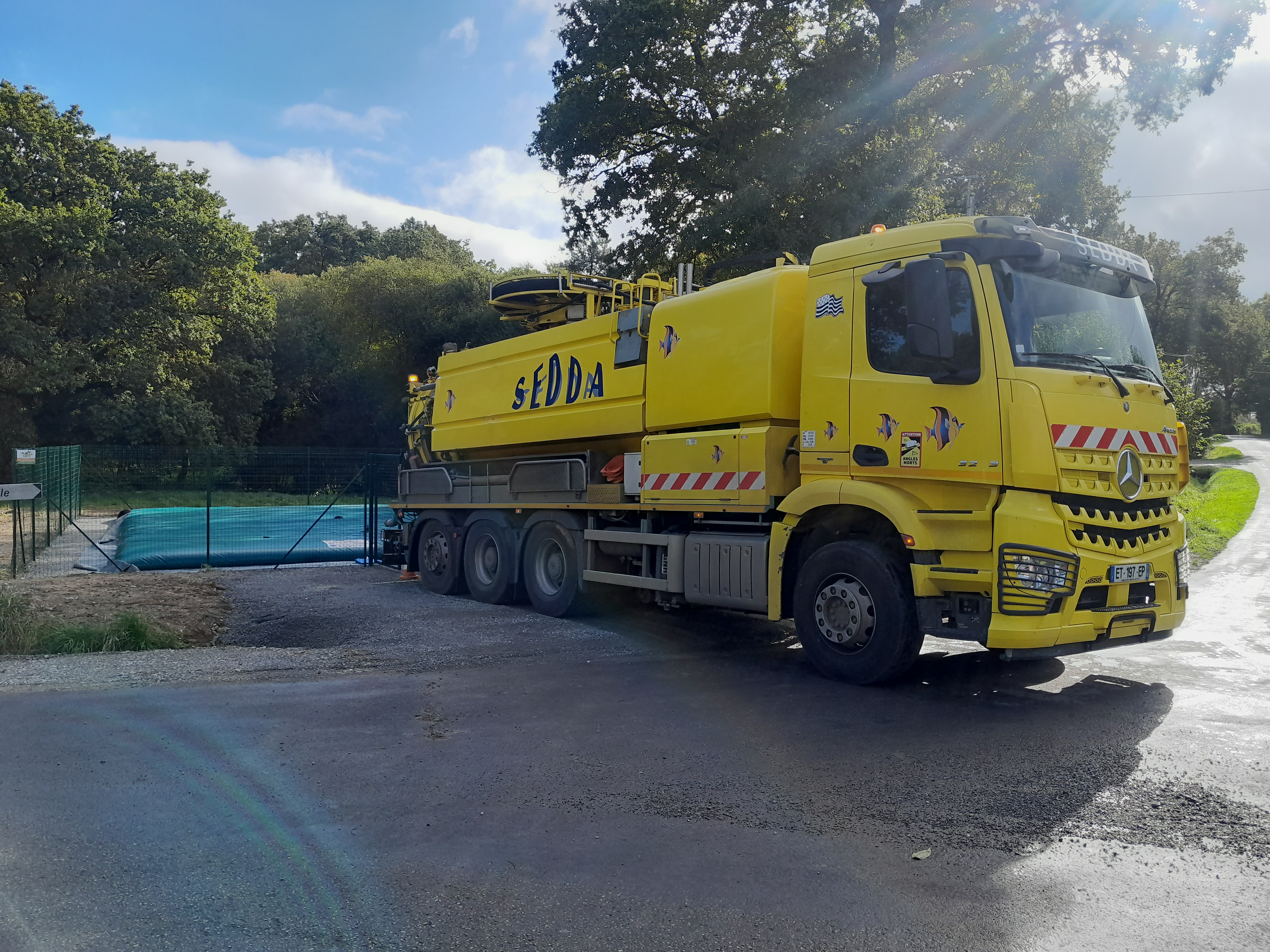 Remplissage bâche incendie - Travaux d'assainissement collectif & non collectif, SEDDA à Rieux - 1